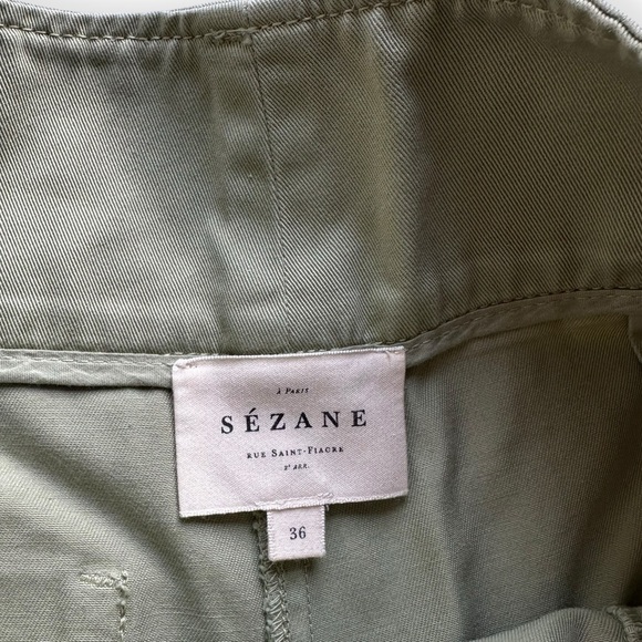 Sézane • Marcus Shorts Khaki Olive Green - Picture 4 of 13